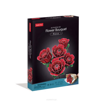 PUZZLE 3D CUBIC FUN DUŻY BUKIET KWIATÓW RÓŻE 8653