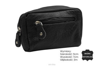 ETUI NA KLUCZE SKÓRZANY KC-03-CS BLACK 8572 NN