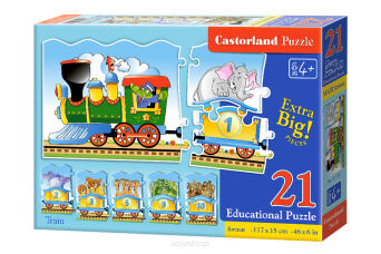 CASTOR PUZZLE EDUKACYJNE TRAIN 21 EL. MAXI 0135