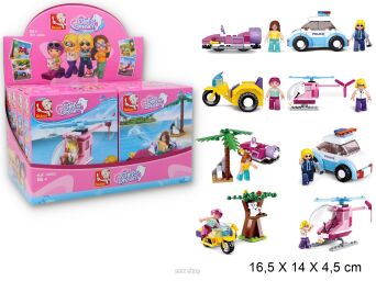 KLOCKI SLUBAN DZIEWCZYNKA DISPLAY MIX 8 SZT 2505