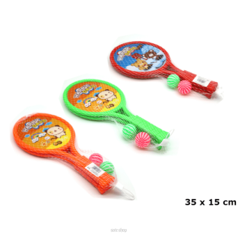 PALETKI RAKIETKI BAM BAM 2 PIŁKI 35X15 CM 0060