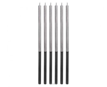 ŚWIECZKI URODZINOWE SREBRNE 14,5 CM 6 SZT 2595