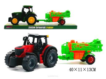 TRAKTOR Z MASZYNĄ ROLNICZĄ 40X13 CM 1655
