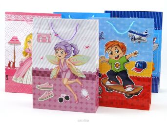 TORBA PREZENTOWA CHŁOP/DZIEW 45X32 CM (12) 2856