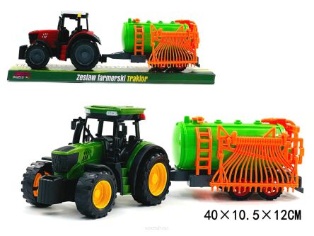 TRAKTOR Z MASZYNĄ ROLNICZĄ 40X12 CM 1570