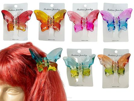 KLAMRA SPINKA DO WŁOSÓW MOTYL 8,5X5,5 CM 7155