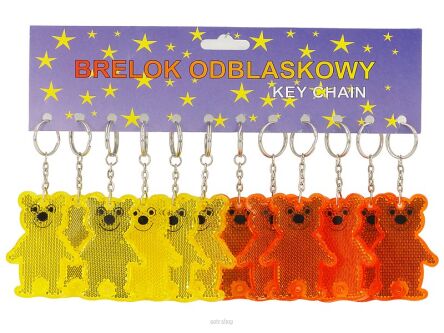 BRELOK ODBLASKOWY MIŚ 2 KOL. 7 CM (12) 6631 