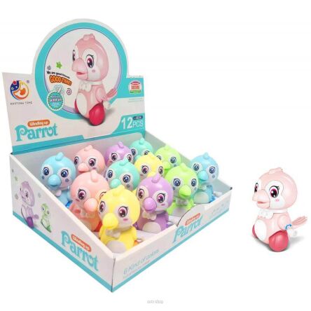 NAKRĘCANKA PAPUGA PTAK PASTEL 9 CM (12) 3971