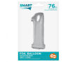 BALON FOLIOWY SMART CYFRA 1 SREBRNA 76 CM [5] 4536 - 2