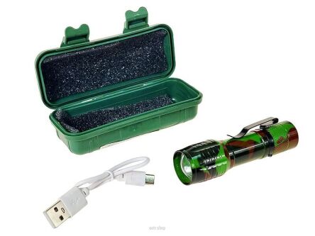 LATARKA METALOWA Z KABLEM USB 11x4 CM 8201