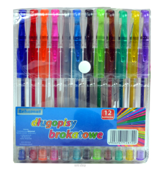 DŁUGOPISY BROKAT 12 KOLORÓW [12] 8720