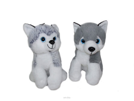 PLUSZ PIES SIEDZĄCY HUSKY Z DŹW. 20 CM 3882