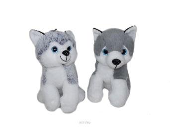 PLUSZ PIES SIEDZĄCY HUSKY Z DŹW. 20 CM 3882