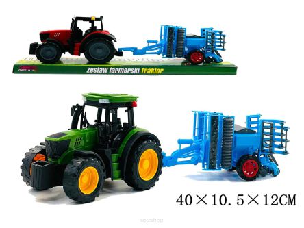 TRAKTOR Z MASZYNĄ ROLNICZĄ 40X12 CM 1679