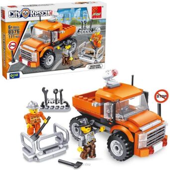 KLOCKI AUTO ROBOTY DROGOWE 171 EL 29x19 CM 7205