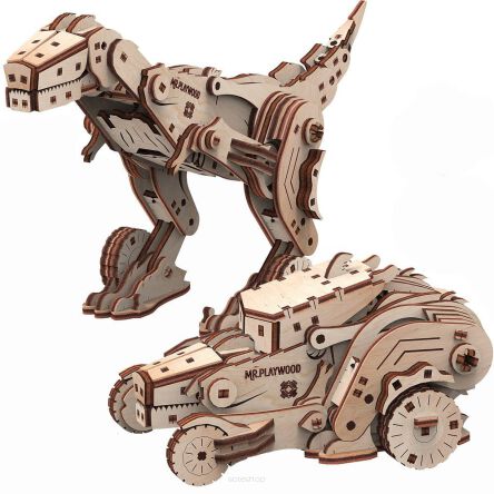 MR.P DREWNIANY MODEL PUZZLE 3D DINOCAR 0298