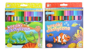 KREDKI OŁÓWKOWE ELASTYCZNE 24 KOL [12] 1455