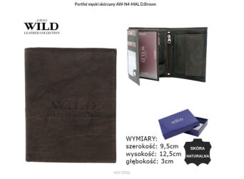 PORTFEL MĘSKI SKÓRA AW-N4-MAL D.BROWN 0318 NN