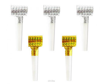 TRĄBKI HOLO ZŁOTO SREBRO 5 SZT 5669