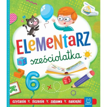ELEMENTARZ 6-LATKA NAUKA ZABAWA NAKLEJKI 7040