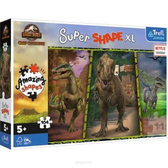 TREFL PUZZLE XL 104 KOLOROWE DINOZAURY 0202 NN