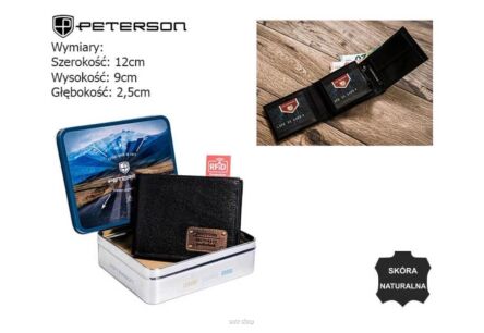 PORTFEL MĘSKI SKÓRA PTN 304G BLACK 5804 NN