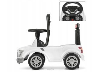 JEŹDZIK AUTO BIAŁY / CZERWONY 60X35X25 CM 3044