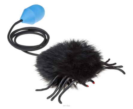 SKACZĄCY PAJĄK CZARNY Z POMPKĄ [10] 1070