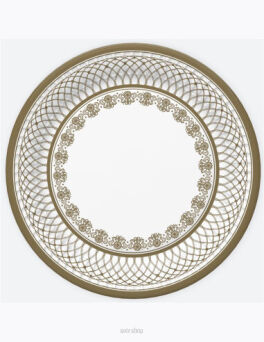 TALERZYKI PAPIEROWE ORNAMENT ZŁOTE 18 CM (8) 8493