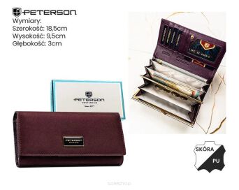 PORTFEL DAMSKI SKÓRA PS401-HNL-2807 PURPLE 2807 NN