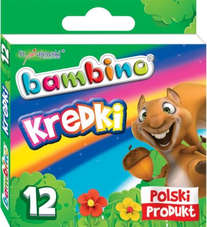 KREDKI WOSKOWE 12 KOL BAMBINO [10] 0225 NN