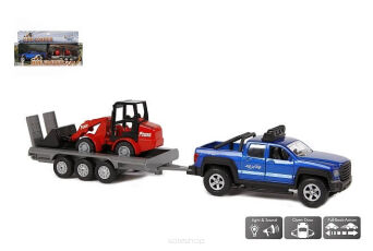 AUTO LAWETA METAL Z PRZYCZEPĄ ŚW. DŹW. 30 CM 1160