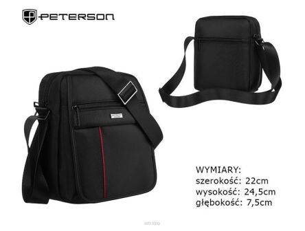 TORBA MĘSKA MATERIAŁOWA 73203-7745 BLACK 7745 NN