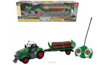 TRAKTOR NA RADIO DREWNO ZE ŚW. USB 50X16 CM 4995