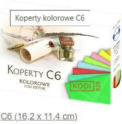 KOPERTY KOLOROWE C6 MIX KOLORÓW 100 SZT 0927