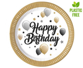TALERZYKI PAPIEROWE HAPPY BIRTHDAY 23 CM (8) 4432