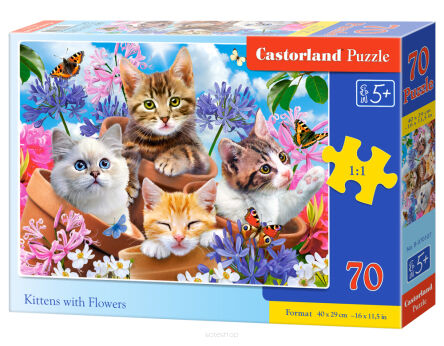 CASTOR PUZZLE 70 KITTENS WITH FLOWERS 0107