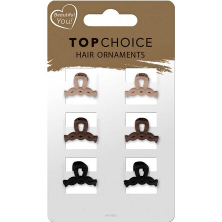 KLAMERKI ŻABKI DO WŁOSÓW MATT 6 SZT 0704 NN