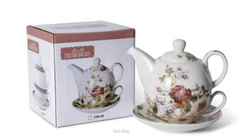 CZAJNICZEK 400 ML + FILIŻANKA RÓŻE 250 ML 1322
