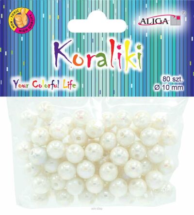 KORALIKI PLASTIKOWE OPALIZUJĄCE 10mm 80 SZT NN