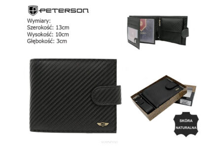 PORTFLE + BRELOK SKÓRZANY PTN PK5-N992L BL 6877 NN