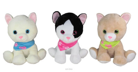 PLUSZ KOT SIEDZĄCY Z CHUSTKĄ XXL 60 CM 0521