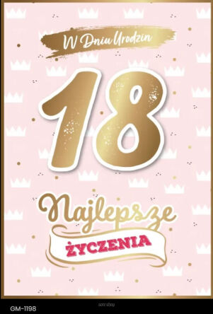 KARTKA URODZINY 18 DZIEWCZYNA 5781 NN