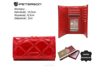 PORTFEL DAMSKI SKÓRA PTN 55020-PLT RED 6340 NN
