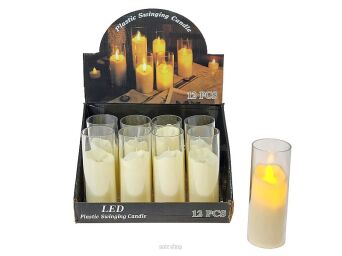 LAMPKA ZNICZ ŚWIECĄCY 15 CM (12) 8850