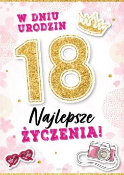 KARTKA URODZINY 18 DZIEWCZYNA 9746 NN