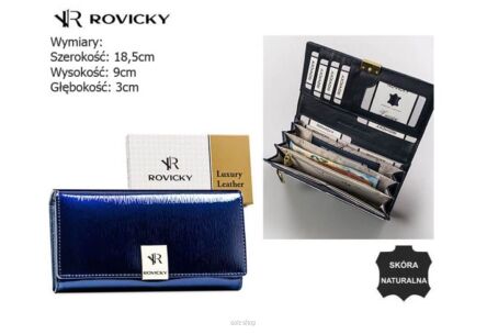 PORTFEL DAMSKI SKÓRA RH-27A-1-SH BLUE 8223 NN