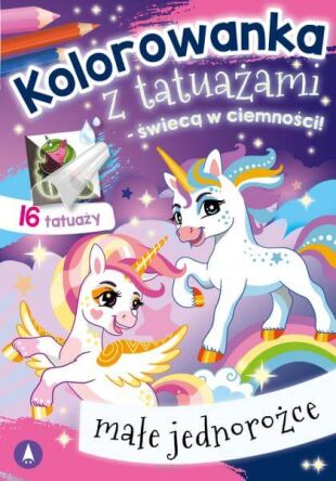 KOLOROWANKA TATUAŻE ŚWIEC MAŁE JEDNOROŻCE 9753