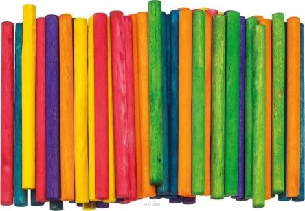 PATYCZKI KOLOROWE OKRĄGŁE 10CM 8392