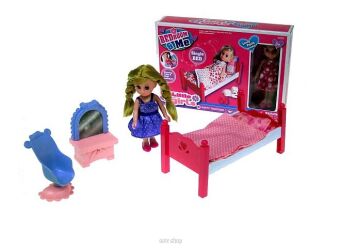 LALKA Z ŁÓŻECZKIEM + AKCESORIA 26X18 CM 6246